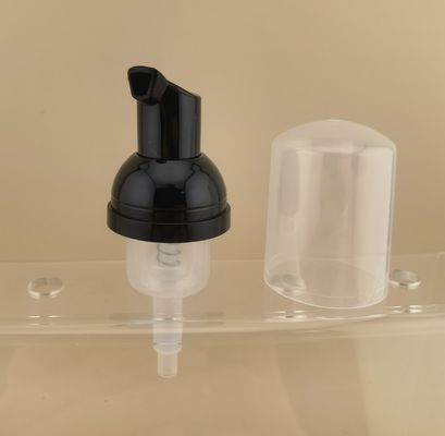 ปั๊มโฟมสีดำปรับแต่งเพื่อประสิทธิภาพสูงสุดในขวดเครื่องสำอาง