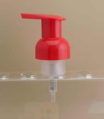 การออกแบบที่ละเอียดอ่อน ปั๊มฟองพลาสติกสีแดงสําหรับขวดชมพู