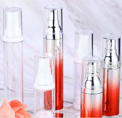 ขวดสุญญากาศปั๊มสุญญากาศเครื่องสำอาง PP สีที่กำหนดเอง