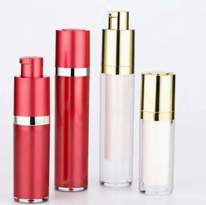 พลาสติก PP เงินเปล่า โคสเมติก ปั๊มไร้อากาศ โลชั่น เซรั่ม กระปุก K25-1 10ml 15ml