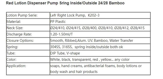 ไม้ยาง 24 มม โลชั่นปั๊มพั๊มพลาสติกหลายฟังก์ชัน สีแดง K202-3