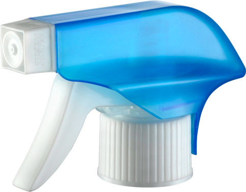 สีฟ้าใส 28mm 0.85cc Dosage Trigger Pump Sprayer, Foam Trigger