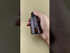 ออกแบบละเอียด กระป๋องแก้วสีน้ําตาลใส กลมเรียบ มีฝาปิดพิเศษสําหรับยา