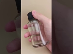 ขวดแก้วกลมใสดีไซน์ละเอียดอ่อน พร้อมฝาปิดพิเศษสำหรับยา