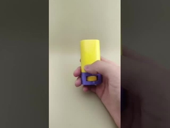 สีเหลืองและสีม่วง แพคเกจน้ําผงริมฝีปากเรียบสําหรับลิปสติก