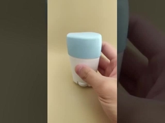 บรรจุภัณฑ์ลิปบาล์มสีขาว ขนาดใหญ่ ผิวเรียบ พร้อมฝาสีน้ำเงิน 2308 สำหรับลิปสติก