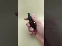 ขวดดรอปเปอร์กลมเรียบสีน้ำตาลใสขนาดเล็กดีไซน์สวยงามสำหรับผลิตภัณฑ์ดูแลผิว