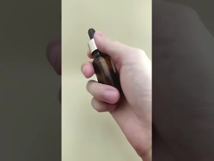 การออกแบบที่ละเอียดอ่อน ขวดดรอปเปอร์กลมเรียบสีน้ำตาลใสขนาดเล็กสำหรับผลิตภัณฑ์ดูแลผิว