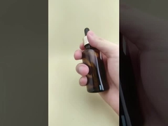 ดีไซน์อ่อนโยน สายกลางใส สีน้ําตาลเรียบกลม กระป๋องหยดสําหรับการดูแลผิว