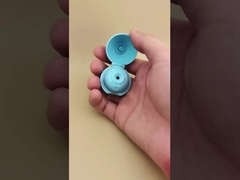 สกายบลู พลาสติก กล่องกลมเรียบสําหรับขวดเครื่องสําอาง