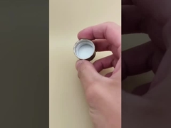 ฝาครอบพลาสติกทรงกลมลายไม้เรียบสำหรับขวดเครื่องสำอาง