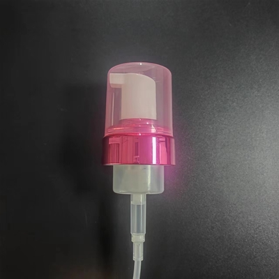 K515 ปั๊มโฟมสบู่เหลว PE สีชมพูเงาพร้อมฝา