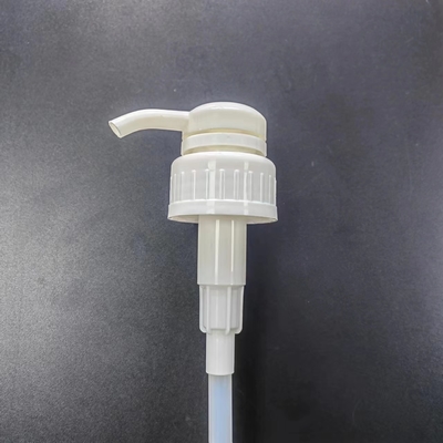 K206-11 Shiny White Screw Lotion Pump อัตราการไหล 4ml / T Nonspill Spring Inside