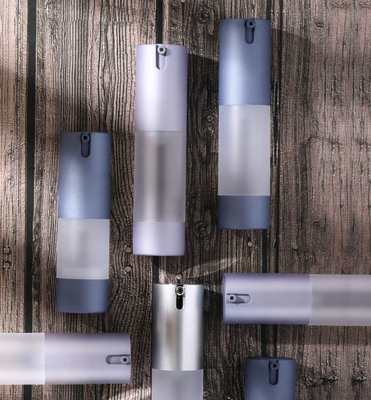 พลาสติก PP เงินเปล่า 10ml 15ml เครื่องสําอางอากาศที่ไม่มีปั๊ม โลชั่นกรด