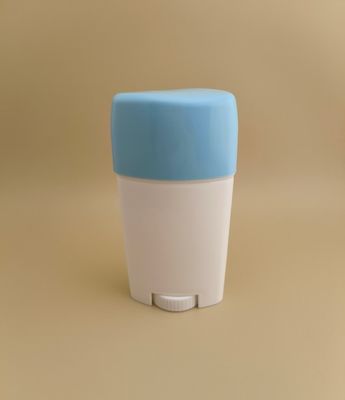 บรรจุภัณฑ์ลิปบาล์มสีขาว ขนาดใหญ่ ผิวเรียบ พร้อมฝาสีน้ำเงิน 2308 สำหรับลิปสติก