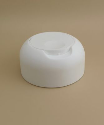 กล่องชามพูสีขาว พลาสติกเรียบเนียน