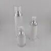 หรูหรา สามารถเติม 30ml รอบ สเปรย์ พลาสติก โคสเมติก เซรั่ม โลชั่น Acrylic ปั๊มไม่มีอากาศ ขวด