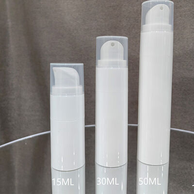 กระป๋องปั๊มสีขาวแบบ Custom 30ml กระป๋องปั๊มพลาสติกที่มีหัวปั๊ม ABS