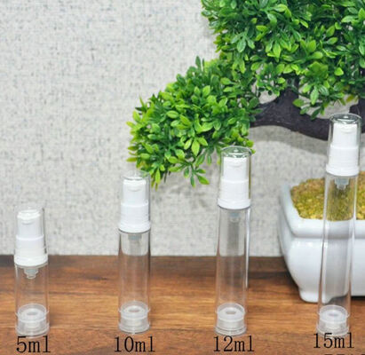 กล่องปั๊มพลาสติกไม่มีอากาศ สีเขียวสีแมทฟินิช ซิลินเดอร์ 15ml 30ml 50ml กระปุกครีมสําหรับเซรูม