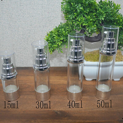 15 มิลลาร์เปล่า 30 มิลลาร์ 50 มิลลาร์ 1 ออนซ์ Acrylic ปั๊มไร้อากาศ กระป๋องสีชมพูหรูหน้าเซรั่ม กระป๋องบรรจุ