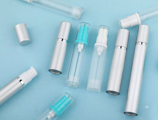 พลาสติก PP เงินเปล่า 15ml 30ml 50ml เครื่องสําอางที่ไม่มีอากาศ ปั๊ม โลชั่น เซรั่ม ขวด