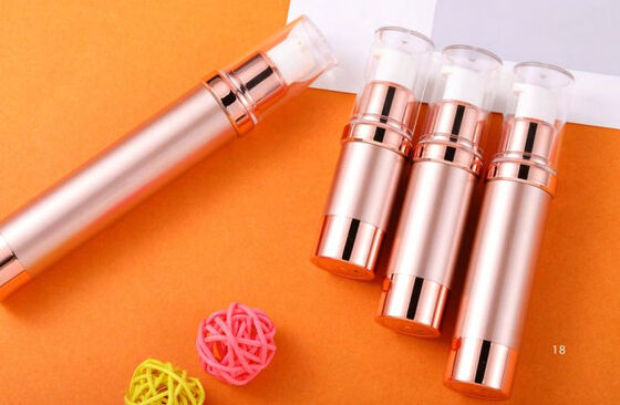 Frosted Airless ปั๊มขวดโลชั่นพลาสติกปั๊มสูญญากาศคอนเทนเนอร์ท่องเที่ยว