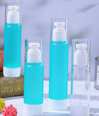 พลาสติก PP เงินเปล่า โคสเมติก ปั๊มไร้อากาศ โลชั่น เซรั่ม กระปุก K25-1 10ml 15ml