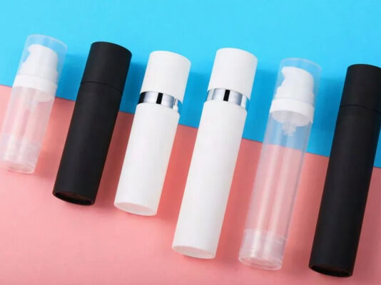 พลาสติก PP เงินเปล่า โคสเมติก ปั๊มไม่มีอากาศ โลชั่น เซรั่ม กระปุก K26-4 10ml 15ml 20ml 30ml