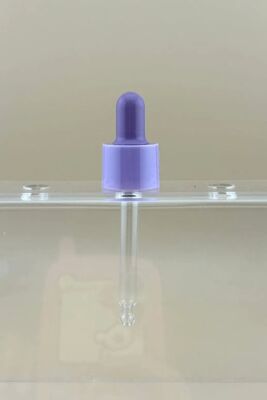 ปรับแต่งขวดน้ำมันหอมระเหย 18/412 หยดปิเปตแก้วพลาสติก PP Smooth Dropper