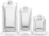 หรูหราที่กำหนดเอง 30ml 50ml 100ml ขวดน้ำหอมแก้วสเปรย์เปล่าสแควร์ที่ชัดเจน