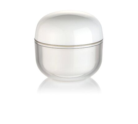 ขวดกลมเครื่องสำอางครีม OEM สีขาว PP 30g พร้อมฝาปิดสำหรับเครื่องสำอาง