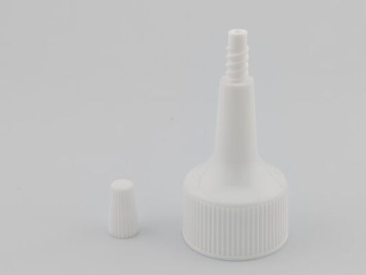 กล่องกระป๋องปิด 24 มิลลิเมตร สีขาว Ribbed ปิดสกรู Cap