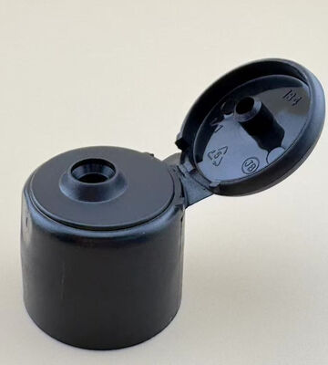 Black Matte Flip Top Cap 24/410 สำหรับขวดแชมพู