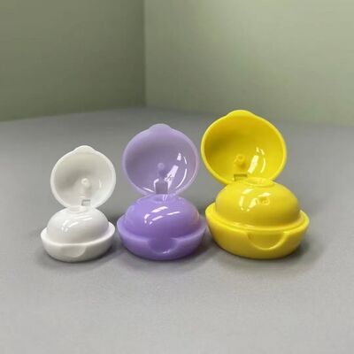พลาสติกพีพี สีดีเจนต์สกรู Flip Top Cap ชามพูเหลว