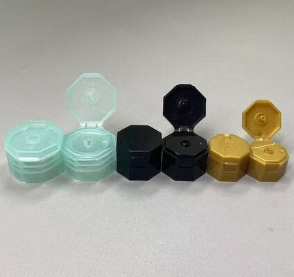 รูปทรงแปดเหลี่ยม 24 มม Flip Top Caps พลาสติก รูปทรงพิเศษ Snap Caps