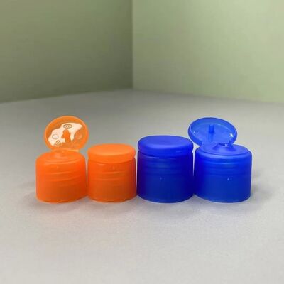 รูปทรงแปดเหลี่ยม 24 มม Flip Top Caps พลาสติก รูปทรงพิเศษ Snap Caps