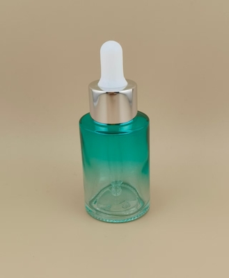ขวดดรอปเปอร์ทรงกลมเรียบสีฟ้าอ่อนแบบไล่ระดับ K-GBL30 สำหรับการออกแบบ