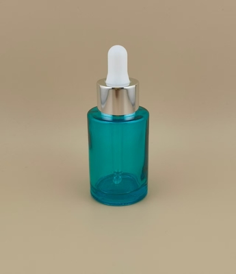 ขวดดรอปเปอร์ทรงกลมเรียบสีฟ้าใส K-GBL30 ดีไซน์ใหม่ สำหรับเอสเซ้นส์
